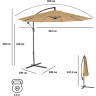 Зонт садовый GREEN GLADE 8003 светло-коричневый
